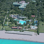 heliopter view of hotel and the beach