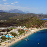 helicopter wiev of rixos tekirova