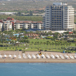 helicopter view of hotel and the beach