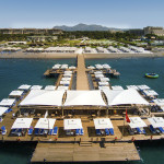 helicopter view of hotel and the beach