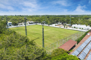 football field,